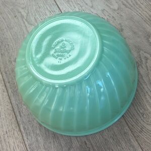Fire King Ware 9” Jadeite Swirl Nesting Mixing Bowl Vintage Fire-King